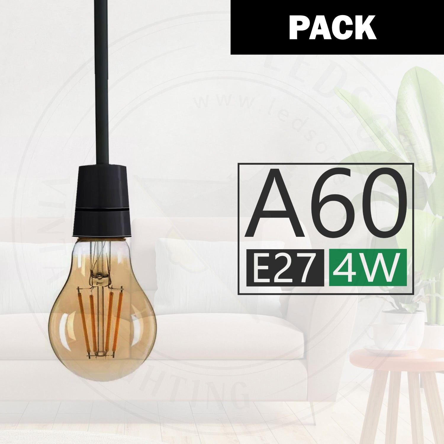 Glühbirne LED A60 E27 4W Filament Dimmbar