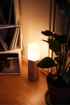 JUSU | Floor Lamp with Clay Base – Sculptural Design (Swiss Made)